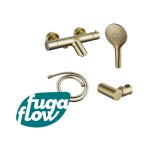 Fugaflow eccelente sobrado robinet de baignoire thermostatique avec douchette ronde, support et flexible ...