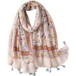 Echarpes � fleurs imprim� mode �l�gant style long et doux ch�le branch� foulards chaude ch�le de plage ...