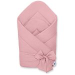 Écharpe de portage double face en coton doux avec liens - rose poudré Écharpe de portage double face en coton doux avec liens - rose poudré