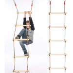 �chelle de corde pour enfants avec barreaux en bois, �chelle d'escalade ext�rieure et int�rieure, balan�oire, ...