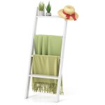 �chelle porte serviette inclin�e � 4 niveaux, �tag�re salle de bain en bois de pin, 50 x 7, 5 x 136, ...