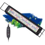 clairage aquarium, rampe led d'aquarium spectre complet avec contrleur, 10 niveaux de luminosit rglables, ...
