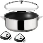 Eclipse - set 1 sauteuse 24cm revtement cramique avec couvercle et 2 anses amovibles