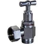 Ecolands - robinets pour réservoir wc - equerre chromé - male femelle 12x17 Ecolands - robinets pour réservoir wc - equerre chromé - male femelle 12x17