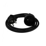 Ecolight - rallonge  une prise 2p + t 16a 2500w 10 mtres, cble 3x1, 5 noir eco light