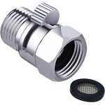 �conomiseurs d'eau robinet vanne d'arr�t en chromage g1 / 2  limiteur de d�bit de douche chrom� avec ...