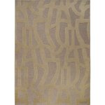 Thedecofactory - ecossa - tapis salon graphique motifs en relief beige 160x230