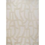 Thedecofactory - ecossa - tapis salon graphique motifs en relief cru 160x230