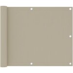 Helloshop26 - cran de balcon brise pare vue protection confidentialité beige 75 x 500 cm tissu oxford ... Helloshop26 - cran de balcon brise pare vue protection confidentialité beige 75 x 500 cm tissu oxford ...