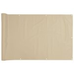 �cran de balcon?brise vue de terrasse?toile de balcon beige 120x500 cm tissu oxford cfw464420