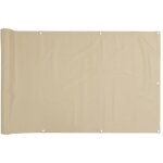 �cran de balcon?brise vue de terrasse?toile de balcon beige 120x600 cm tissu oxford cfw414769