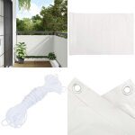 �cran d'intimit� de balcon blanc 800x120 cm pvc - brise vue balcon - ecran d'intimit� - cloture pvc - ...