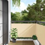 �cran d'intimit� de balcon - paravents de balcon - protection lat�rale de balco cr�me 300x75 cm pvc 553671 ...