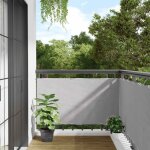 �cran d'intimit� de balcon - paravents de balcon - protection lat�rale de balco gris 300x75 cm pvc 670416 ...