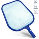 Cumoire de piscine professionnel, puisette de piscine / puisette  feuilles - maille fine - cadre robuste ...