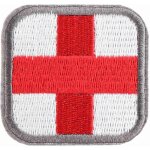 �cusson brod� en forme de croix m�dicale, �cusson � crochet et boucle, appliqu� sur v�tements, sac, chapeau ...