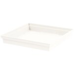 Eda - soucoupe 32, 6 x 32, 6 x 4, 9 cm pour pot de fleur carré toscane pop - blanc Eda - soucoupe 32, 6 x 32, 6 x 4, 9 cm pour pot de fleur carré toscane pop - blanc