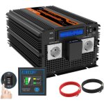 Edecoa convertisseur 24v 220v pur sinus 3500w onduleur et cran lcd pour convertisseur de tension camion ...