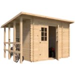 Eden partenaire jardin - abri de jardin en épicéa mono pente 4. 90 m2 avec appentis vilano Eden partenaire jardin - abri de jardin en épicéa mono pente 4. 90 m2 avec appentis vilano