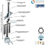 Kit conduit double paroi isol dvoiement sortie toiture ediliso25 edilinox diamtre 150 version dport ...