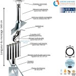 Kit conduit double paroi isol dvoiement sortie toiture ediliso25 edilinox diamtre 150 version dport ...