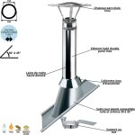 Edilinox - kit sortie de toit inox isol 30  45 degrs ediliso25 diamtre 150