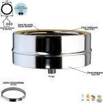Edilinox - tampon de purge pour conduit double paroi isol ediliso25 diamtre 150