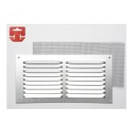 Edm - grille avec toile moustiquaire aluminium 0. 6 couleur naturelle 200x100mm (g)
