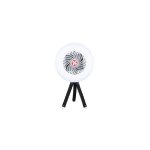 Edm - mini ventilateur solaire 'tanami' avec trpied lger et flexible (4w 5v) noir et blanc