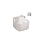 Edm - sali�re classique en c�ramique blanche 10x10x11, 5cm kozina