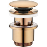 Edouard rousseau - bonde de lavabo clic - clac avec trop plein - rose gold Edouard rousseau - bonde de lavabo clic - clac avec trop plein - rose gold
