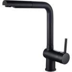 Edouard rousseau - mitigeur evier carr� - douchette extractible - noir