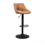 Tabouret de bar r�glable bella pu cognac