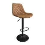 Tabouret de bar rglable madrid pu cognac