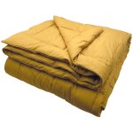 Edredon matelass� peau de p�che oekotex jaune ocre 140x160 cm