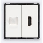 Prise internet rj45 cat 6 + hdmi modern blanc