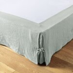 L'effet papillon - cache - sommier 140 x 190 cm en gaze de coton - ga�a eucalyptus