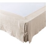 L'effet papillon - cache sommier gaze de coton gaia 90 x 190 cm beige