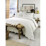 Housse de couette  candice  toutes dimensions flanelle de coton - candice neige - housse de couette 260 ...