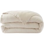 L'effet papillon - housse de couette gaze de coton reversible vickie 140 x 200 cm beige