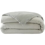L'effet papillon - housse de couette gaze de coton reversible vickie 140 x 200 cm eucalyptus