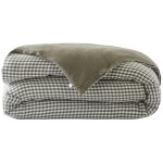 L'effet papillon - housse de couette gaze de coton reversible vickie 140 x 200 cm romarin