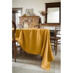 L'effet papillon - nappe rectangle 170 x 350 cm lin lav soline miel jaune
