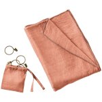 L'effet papillon - rideau ajustable lysandre terracotta 140 x 270 cm + 8 anneaux pince L'effet papillon - rideau ajustable lysandre terracotta 140 x 270 cm + 8 anneaux pince