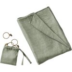 L'effet papillon - rideau ajustable lysandre thym 140 x 270 cm + 8 anneaux pince