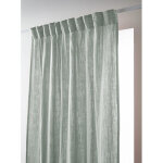 L'effet papillon - rideau galon fronceur 140 x 240 cm - double gaze de coton 125gr / m� - uni ga�a eucalyptus ...