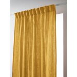 L'effet papillon - rideau galon fronceur 140 x 240 cm ? double gaze de coton gaïa jaune safran L'effet papillon - rideau galon fronceur 140 x 240 cm ? double gaze de coton gaïa jaune safran