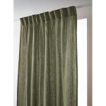 L'effet papillon - rideau galon fronceur 140 x 240 cm - double gaze de coton - uni ga�a romarin