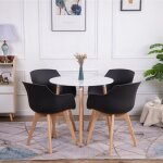 Lot de 4 chaise salle à manger, fauteuils scandinave de chaise latérale design rétro avec jambe de bois ... Lot de 4 chaise salle à manger, fauteuils scandinave de chaise latérale design rétro avec jambe de bois ...