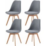 Lot de 4 chaises de salle à manger scandinaves - gris Lot de 4 chaises de salle à manger scandinaves - gris